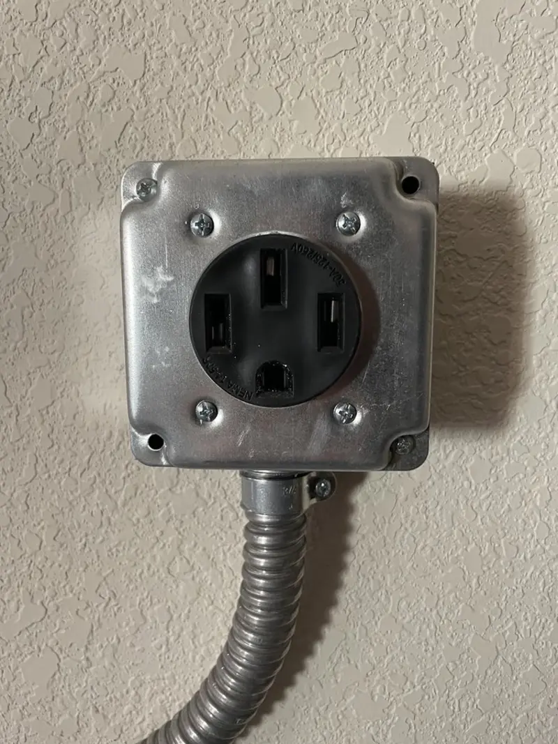 NEMA 14-50 outlet installed for Electrical Panel Upgrade in Winnfield